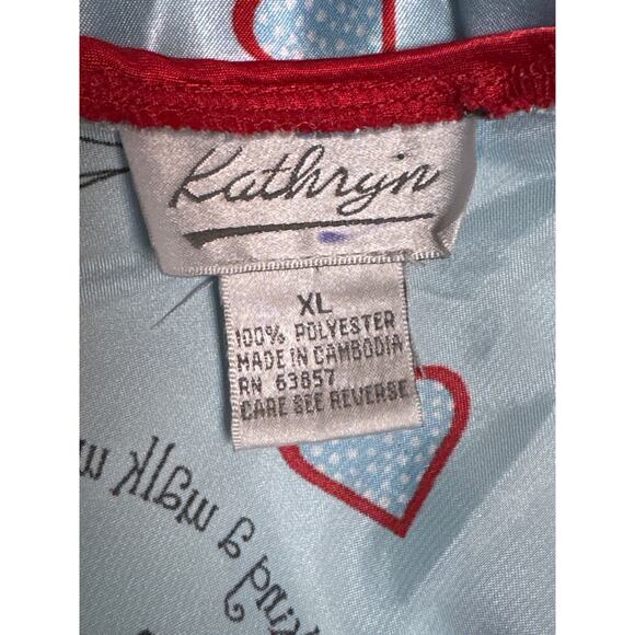 Y2K Scottish Terrier Dog Blue Red Slip Nightie Dress Womens XL Doggie Puppy - Picture 5 of 6
